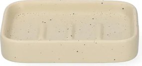 Zeepbakje, keramiek, beige spikkel, 8,4 cm x 6,4 cm