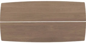 Goossens Excellent Eettafel Floyd, Semi rechthoekig 180 x 100 cm met split