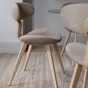 Dan-Form Buckle Eetkamerstoel Scandinavisch Design Grijsbruin Eiken