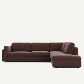 Ombouwbare hoekbank, in linnen fluweel, César