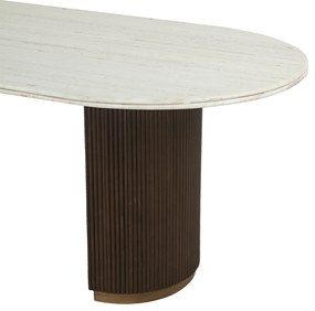 Richmond Interiors Mayfield Ovale Eettafel Marmer 210 Cm - 210 X 100cm.