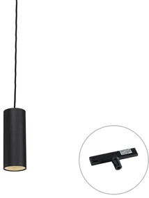Design hanglamp zwart incl. rail adapter 1-fase - Slimline Tubo Binnenverlichting Lamp