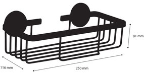 Differnz doucherek 25cm zwart