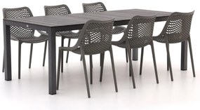 Forza Ripi/Fidenza 220cm dining tuinset 7-delig stapelbaar