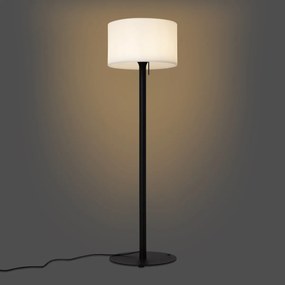 Moderne buiten vloerlamp zwart met witte kap IP44 - Mississippi
