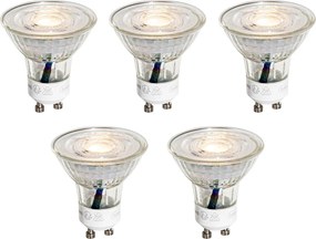 Set van 5 GU10 50mm LED lampen helder 3W 230 lm 2700K