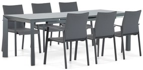 Tuinset 4 personen 180 cm Aluminium/textileen Grijs Lifestyle Garden Furniture Rome/Alicante