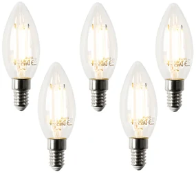 Set van 5 Smart E14 LED lampen B35 4,5W 470 lm 2700K