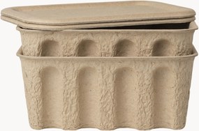Opbergdozen Pulp van papierpulp, D 18 cm, 2-delig
