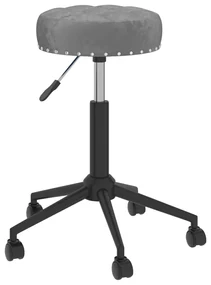 vidaXL Eetkamerstoelen draaibaar 6 st fluweel donkergrijs