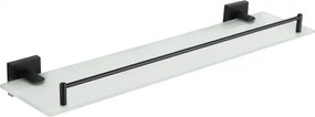Mexen Rufo zwevende glazen plank, zwart - 7050937-70