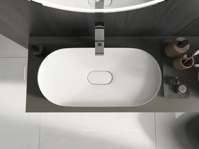 Mexen Sofia opbouw wasbak van gegoten marmer 70 x 35 cm, wit - 23067001