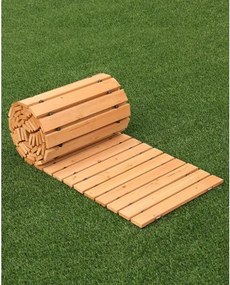 VEVOR Rollend Tuinpad 368x43 cm, Uitrolbaar Houten Pad, Uitrolbaar Buitenpad van Cederhout met Staalkabelverbinding, Houten Trappen, Tuintrappen, Decoratieve Stapstenen in de Tuin, Achtertuin, Terras