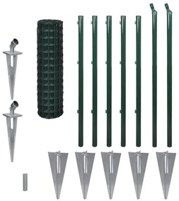 vidaXL Euro hek 10x1,0 m staal groen