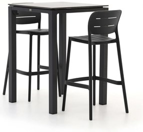 Barset Forza  | 2 personen kunststof | Tuinset stapelbaar | 3-delig | Kees Smit Tuinmeubelen