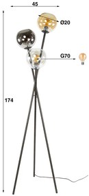 Vloerlamp Met Glazen Bollen
