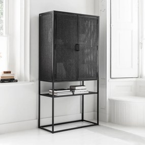 Must Living Spiderman Kast Op Hoge Poten Zwart - 88x40x175cm.