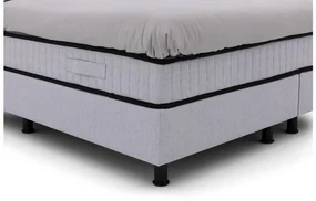 Goossens Basic Boxspring Compleet Kaja, 160 x 200 cm box (= 2x 80cmx 200cm) 1x matras gestoffeerd pocketvering, 1x matrastopper gestoffeerd