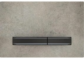 Geberit Sigma50 bedieningplaat, 2-toets spoeling frontbediening voor toilet 24.6x16.4cm zwartchroom / betonlook 115671JV2