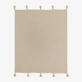 Alfeld Katoenen Plaid Deken Beige – Linnen - Sklum
