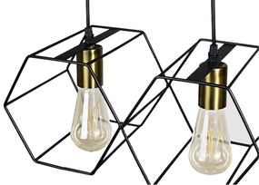 Hanglamp APP1133-5CP Zwart Goud