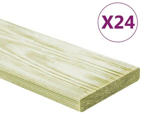 vidaXL 24 st Terrasplank 2,88 m² 1 m geïmpregneerd massief grenenhout