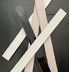 Terre d'Azur wandtegel Toledo 5x50cm zwart glans