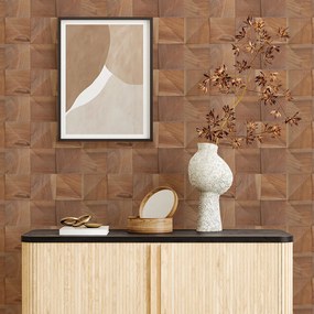 3D Houten Wandpaneel | Slim Walnoot | 20×40 cm | Wanddecoratie