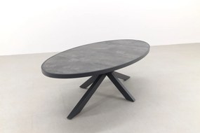 Silva tuintafel antraciet/keramiek - Ovaal - 240x115 cm.