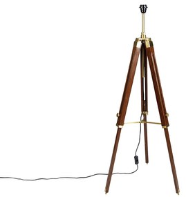 Vintage vloerlamp messing tripod - Cortin