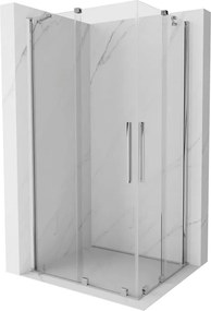 Mexen Velar Duo schuifdeur douchecabine 90 x 80 cm, transparant, chroom - 871-090-080-02-01