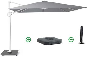 Platinum Challenger zweefparasol 3x3m T2 wit frame (incl. voet + hoes) manhattan
