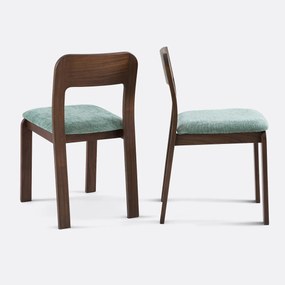 Set van 2 massief olm gestoffeerde stoelen Talet