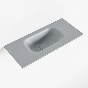 Mondiaz EDEN Fontein - 50x23x0.9cm - wasbak midden - zonder kraangaten - voor toiletmeubel - Solid surface - Plata F50104Plata