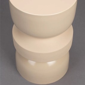 Dutchbone Apollo Beige Two-tone Bijzettafel Van Metaal - 29 X 29cm.