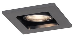 Set van 6 Moderne inbouwspot gunmetal GU10 50mm rond kantelbaar - Qure GU10 Binnenverlichting Lamp