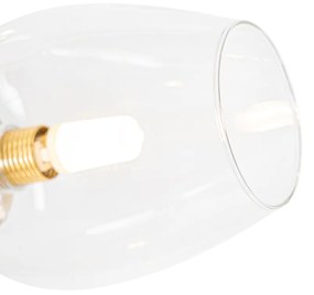 Klassieke vloerlamp goud met glas 5-lichts - Elien Klassiek / Antiek G9 Binnenverlichting Lamp
