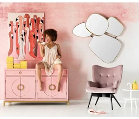 Kare Design Shapes Organische Retro Spiegel Goud - 110x130cm