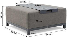 Hoek loungeset 6 personen Outdoor textiel Grijs  De Laan Projects