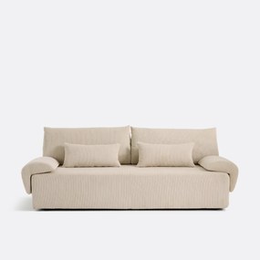 3-zits omvormbare bank met koffer, van ribfluweel, MAONA