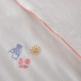 Dekbedovertrek in geborduurd vintage katoen, SOMERO