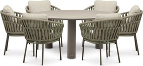 Tuinset 6 personen 158 cm Rope Zand/Beige Coco Viento/Trino