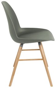 Zuiver Albert Kuip Groene Kuipstoel Met Houten Poten