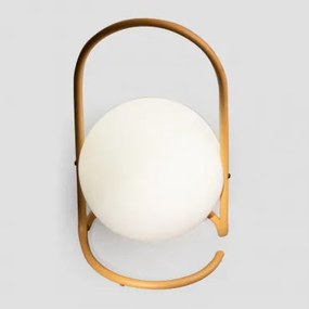 Draadloze Led-tafellamp Van Polyethyleen Balum Vanille Geel - Sklum