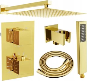 Mexen Cube DR02 inbouwdoucheset met regendouche 25 cm, goud - 77502DR0225-50