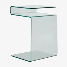 Set Van 2 Nachtkastjes 40x35 Cm In Diora-glas Transparant - Sklum