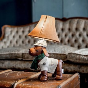 LED Kinder tafellamp jachthond bruin - Spike Kinderlamp Binnenverlichting Lamp