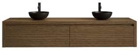 Gliss Design Ares badmeubel 180cm 2 lades castle brown zonder waskom