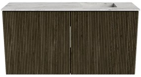 Mondiaz Joya DLux 80cm toiletmeubel shadow met wastafel faye rechts zonder kraangat glace