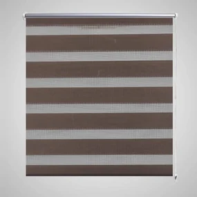 vidaXL Duo Rolgordijn 60x120cm Koffiebruin